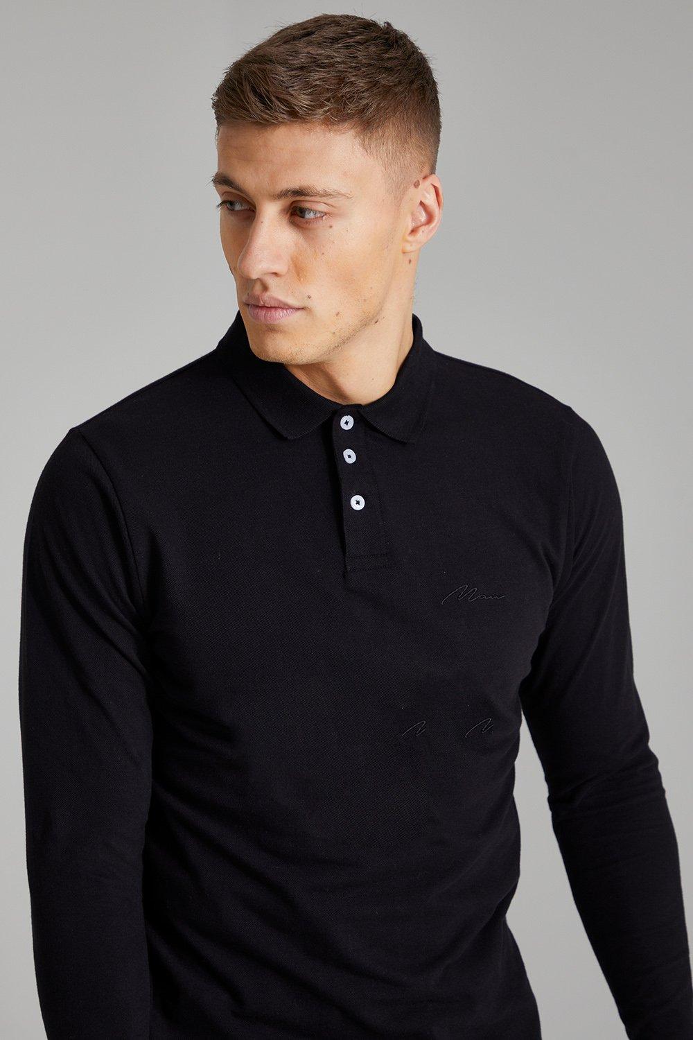 Mens long sleeve polo shirts outlet uk