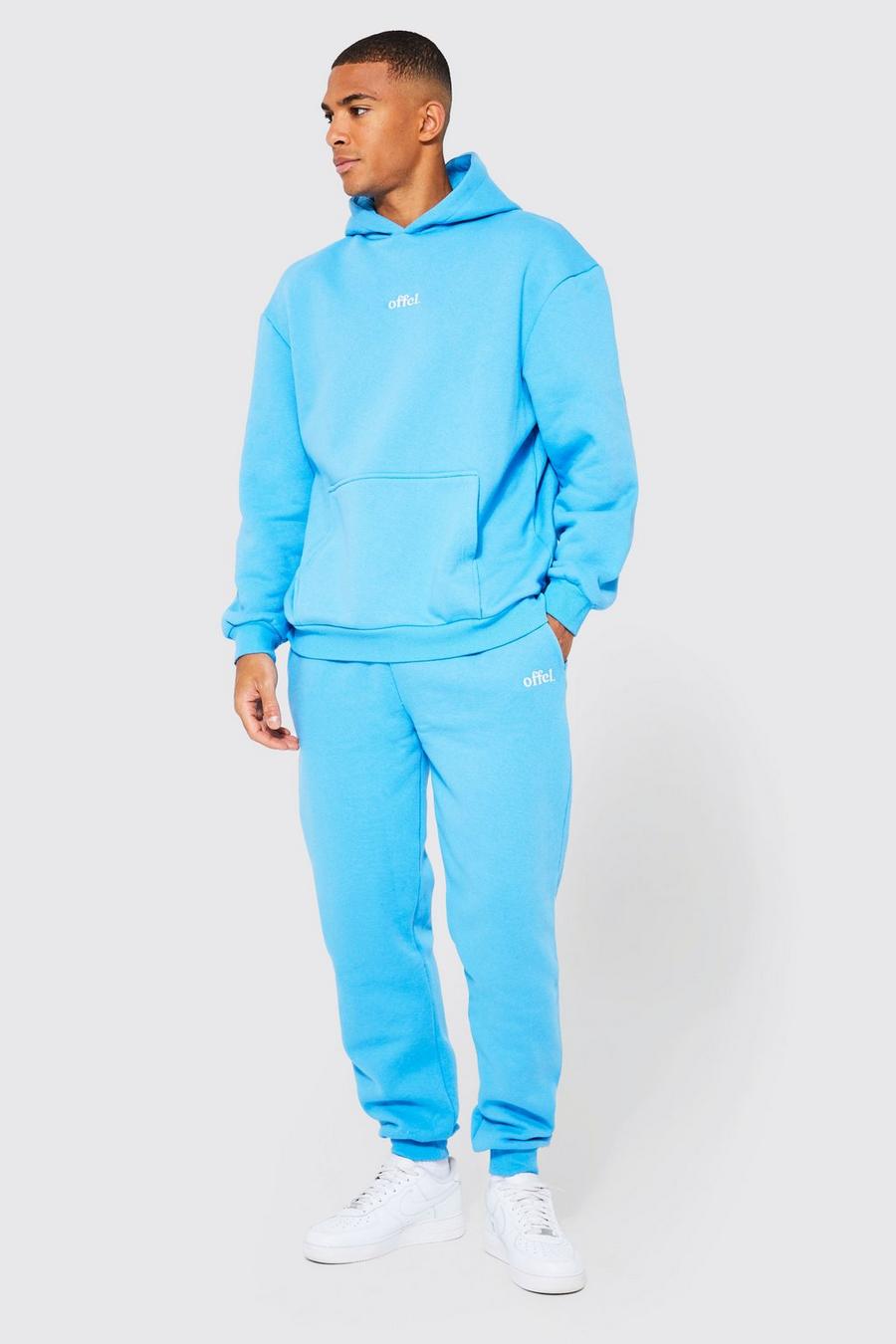 Blue Oversized Offcl Hooded Tracksuit image number 1