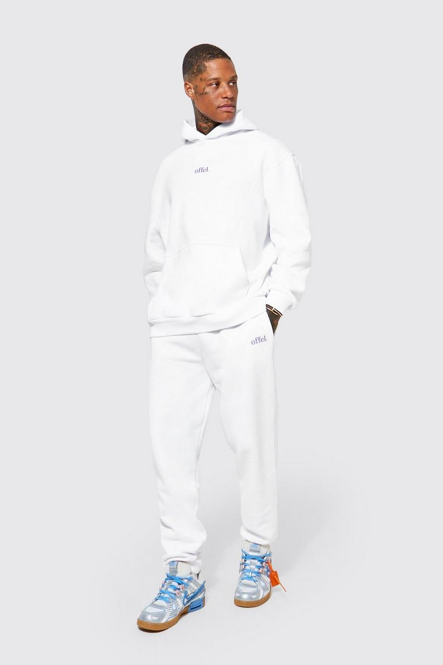White Oversized Offcl Hooded Tracksuit image number 1