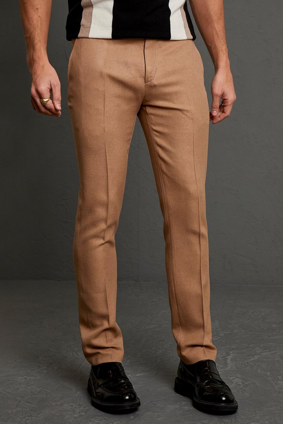 Beige Skinny Fit Trouser With Pocket Detail