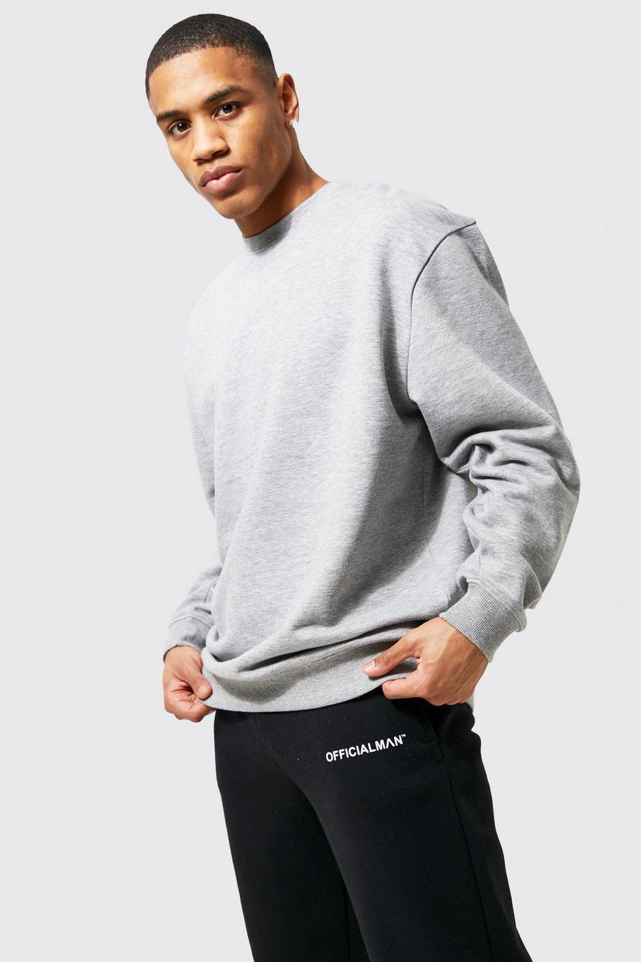 Grey gris Oversized Sweatshirt with REEL Cotton