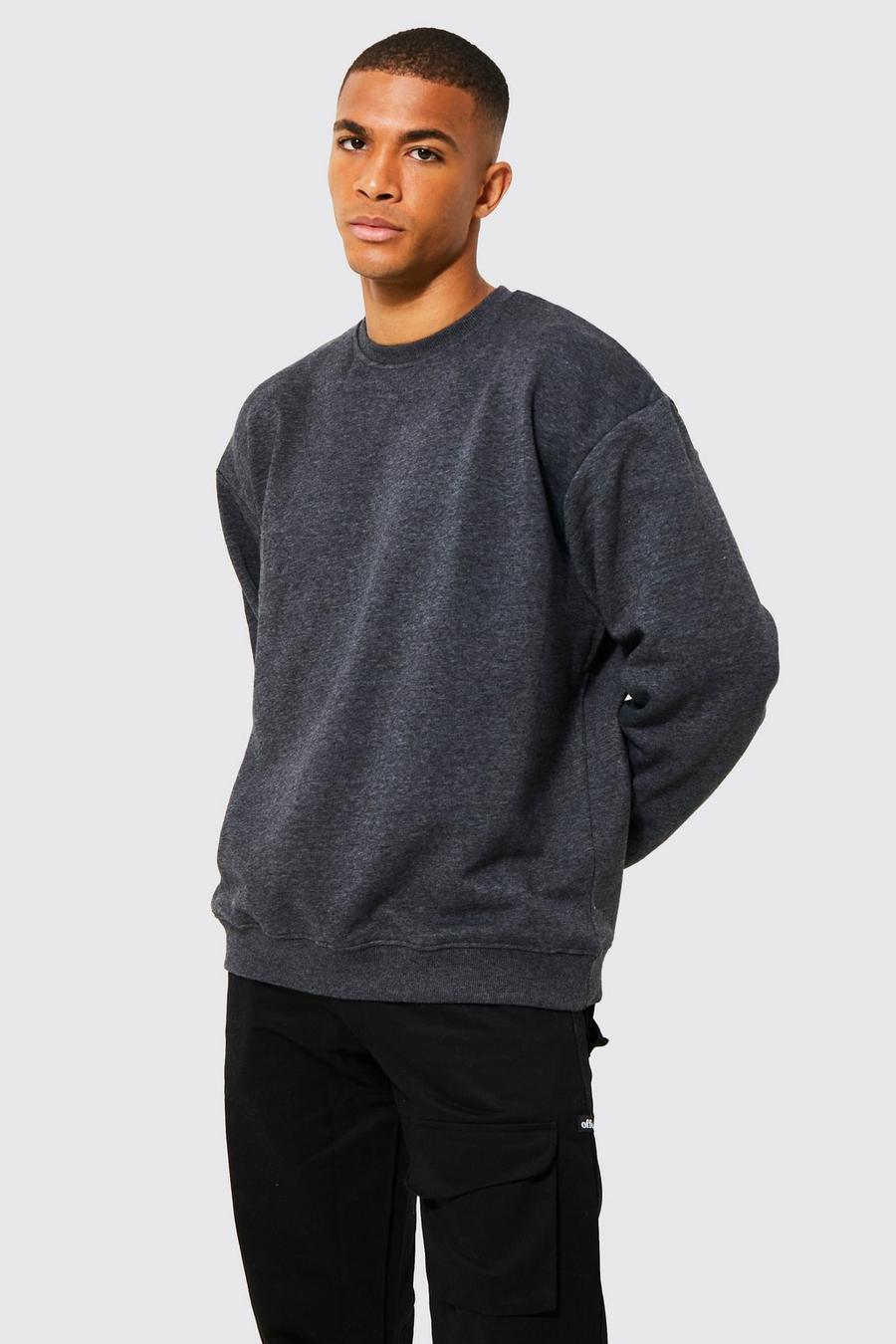 Charcoal grå Oversized Sweatshirt