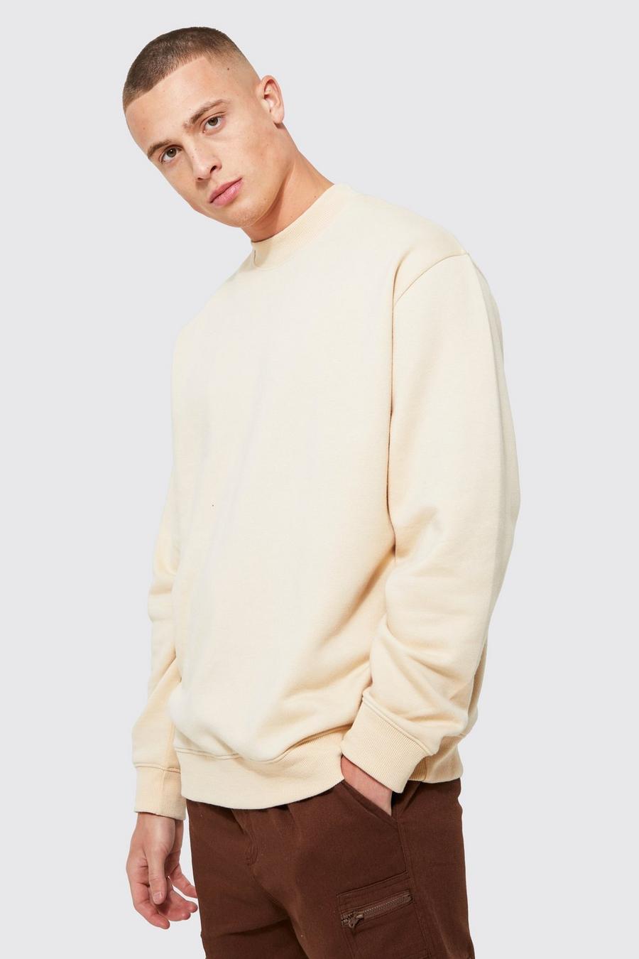Sand Oversized Extended Neck Sweat image number 1