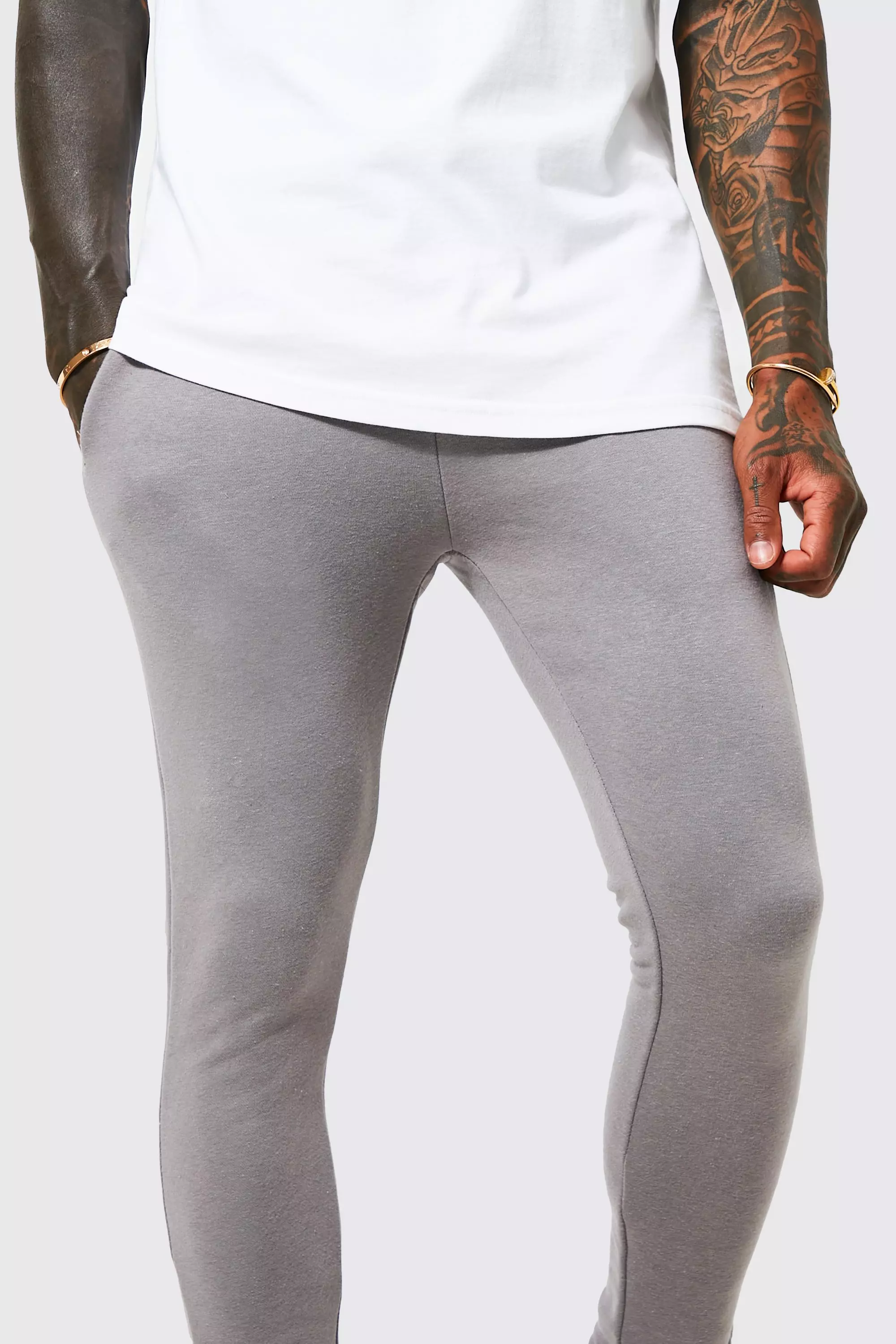 Mens super skinny tracksuit on sale bottoms