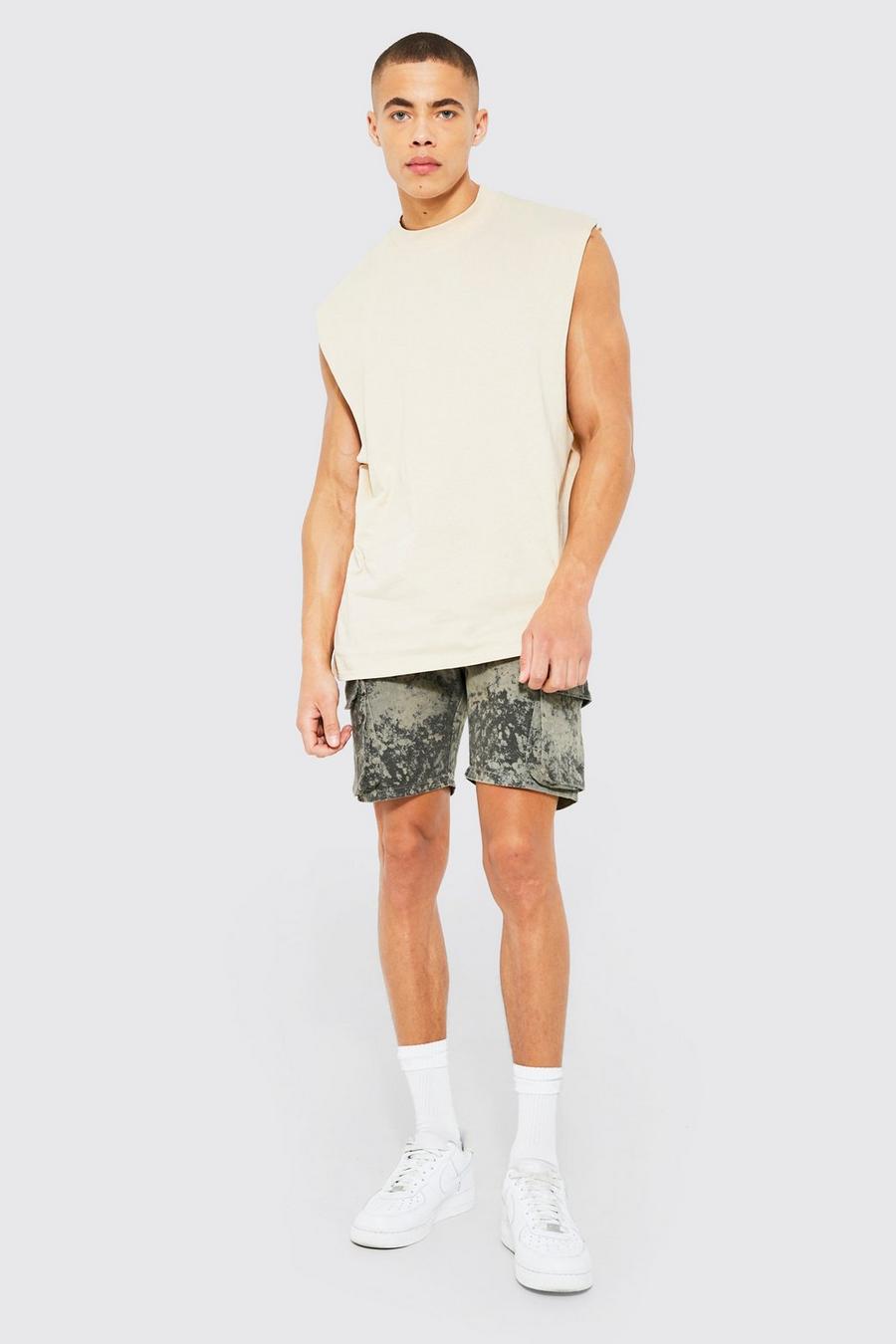 Stone Oversized Extended Neck Drop Tank image number 1