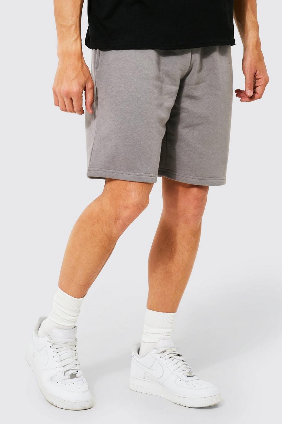 Oversize Jersey-Shorts aus REEL Baumwolle, Charcoal grey