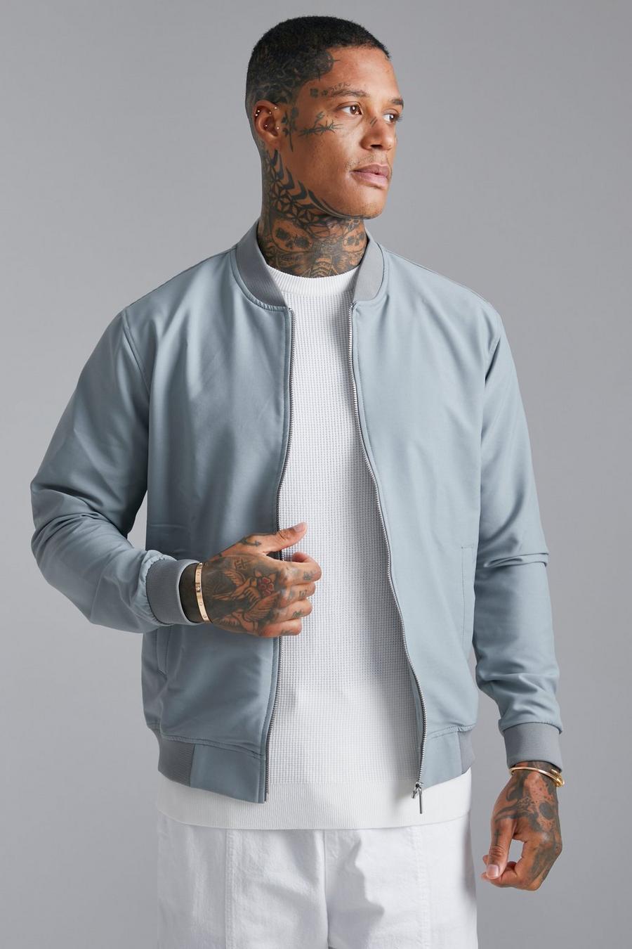 4 Way Stretch Smart Bomber | boohoo USA 4 Way Stretch Smart Bomber | boohoo USA