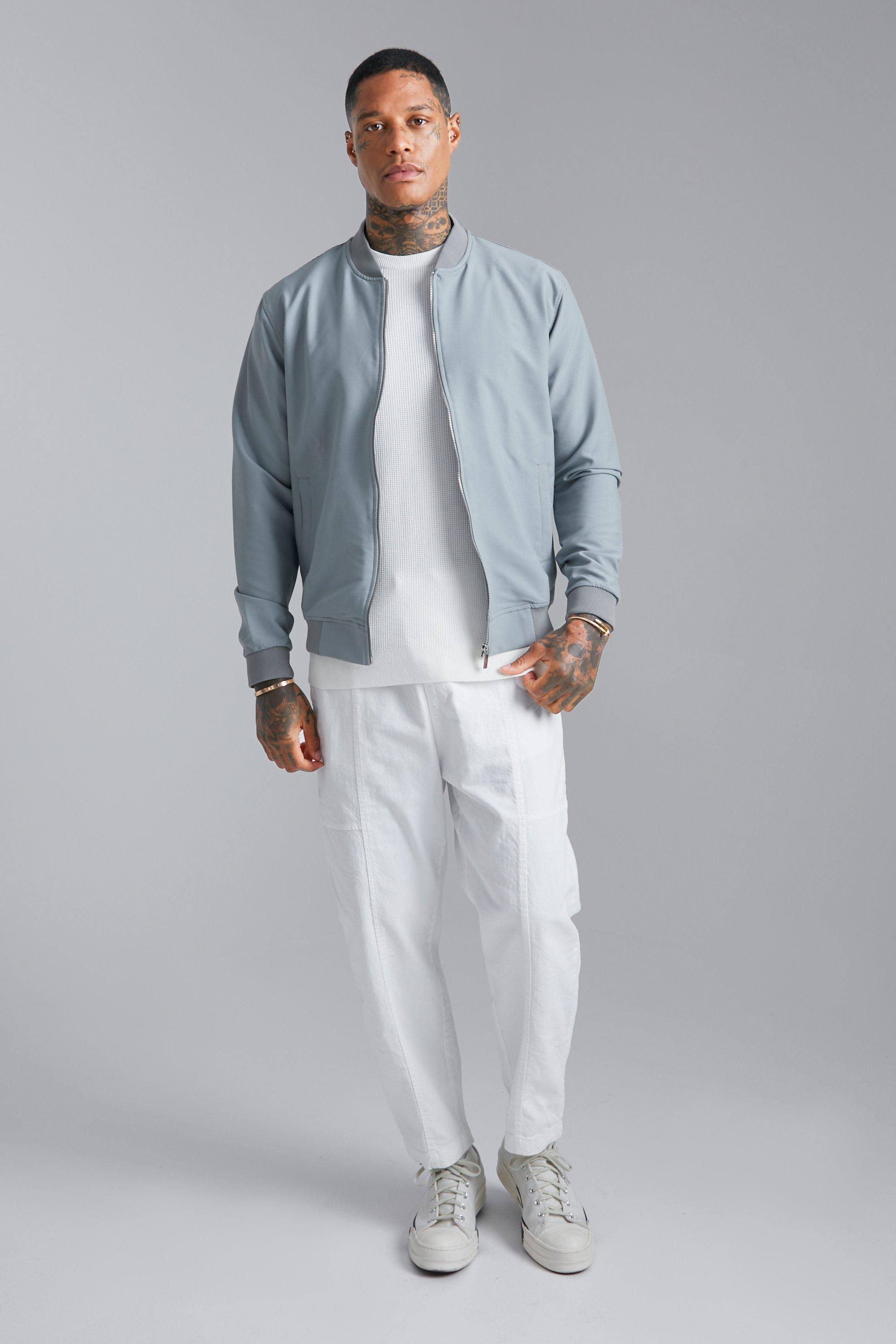 4 Way Stretch Smart Bomber | boohoo USA 4 Way Stretch Smart Bomber | boohoo USA