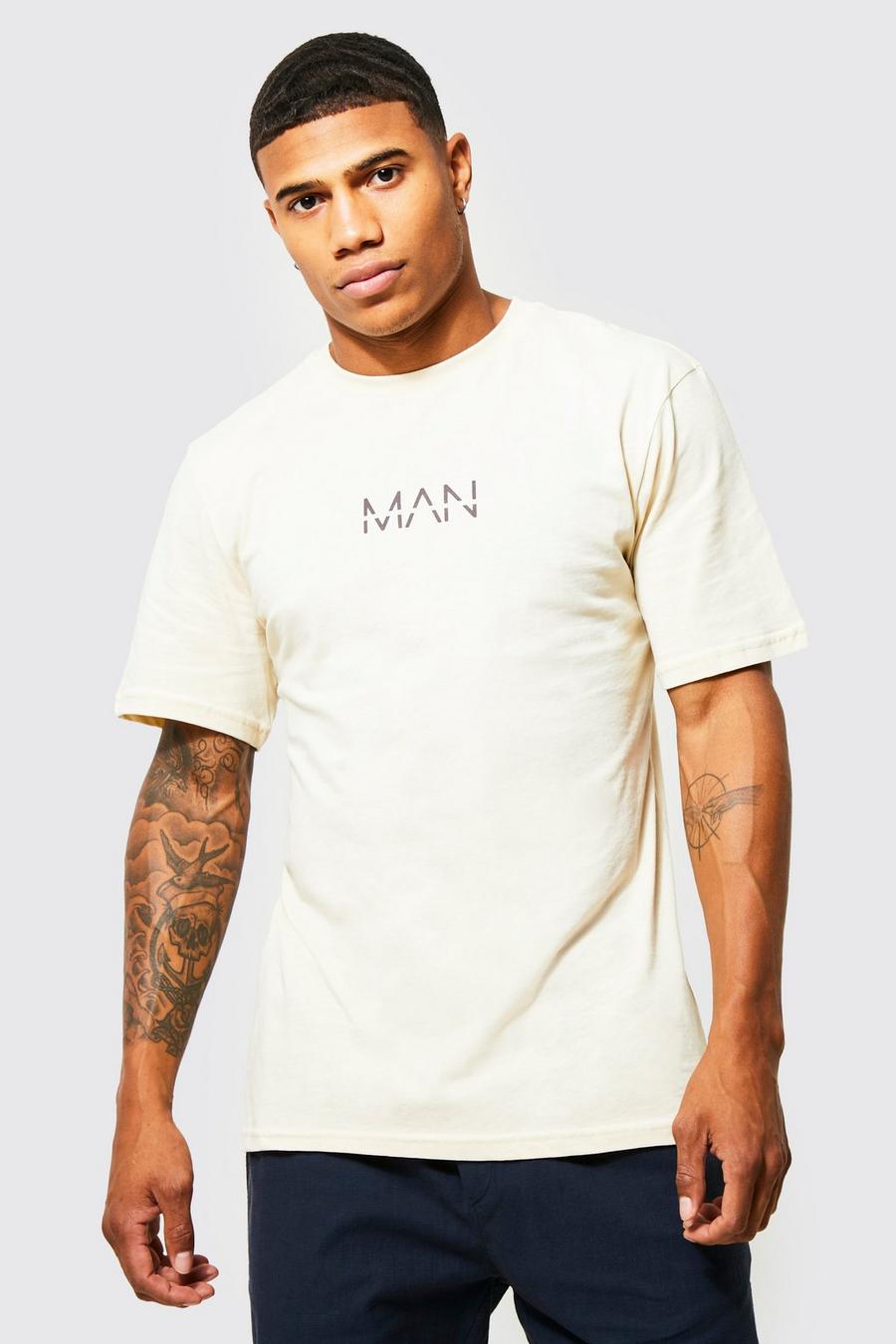 Sand beige Original Man Crew Neck T-shirt
