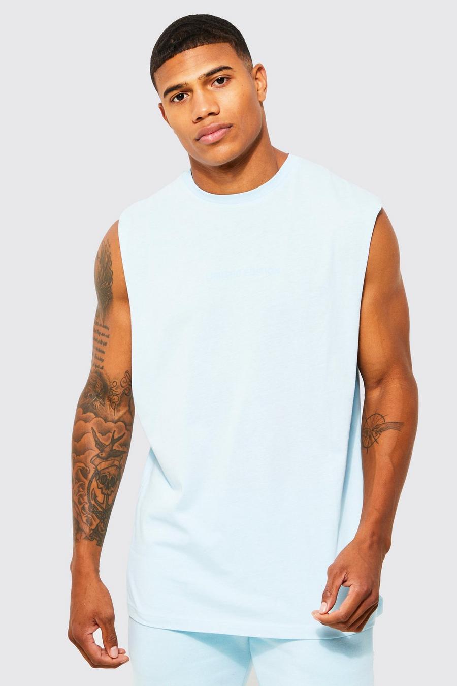 Pale blue Limited Edition Drop Armhole Tank image number 1