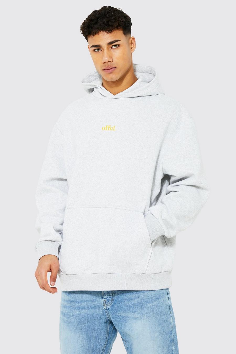 Grey marl Offcl Oversized Hoodie image number 1