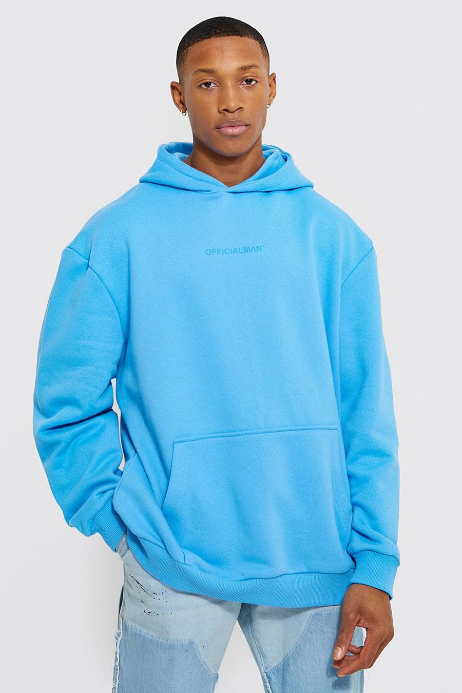 Blue Official Man Oversized Hoodie image number 1