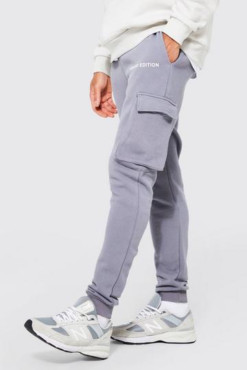 Limited Edition Skinny Fit Cargo Sweatpant charcoal