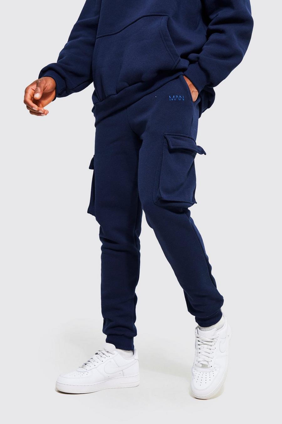 Pantalón deportivo MAN Original cargo pitillo, Navy blu oltremare