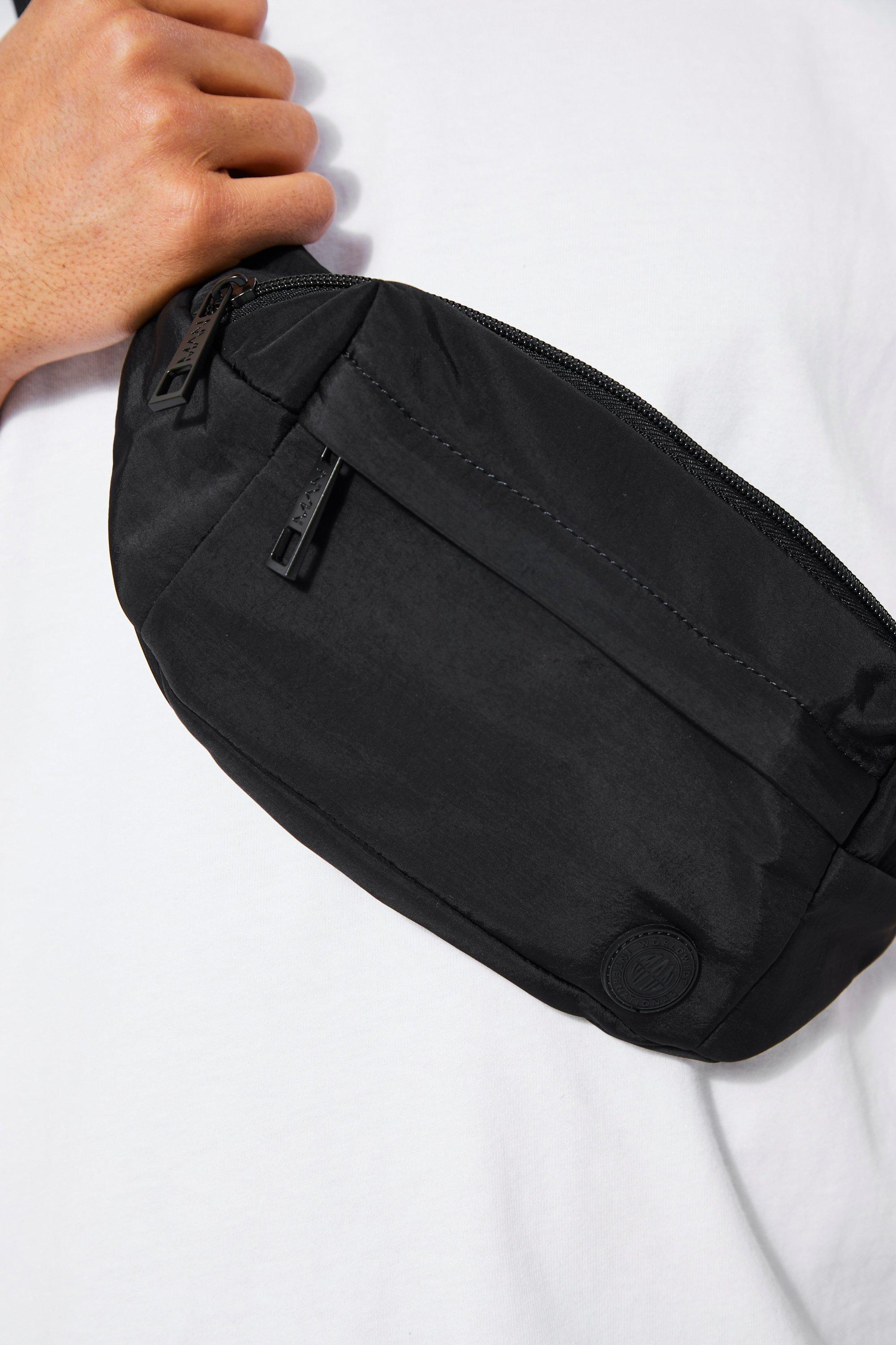 Boohoo black bum bag sale