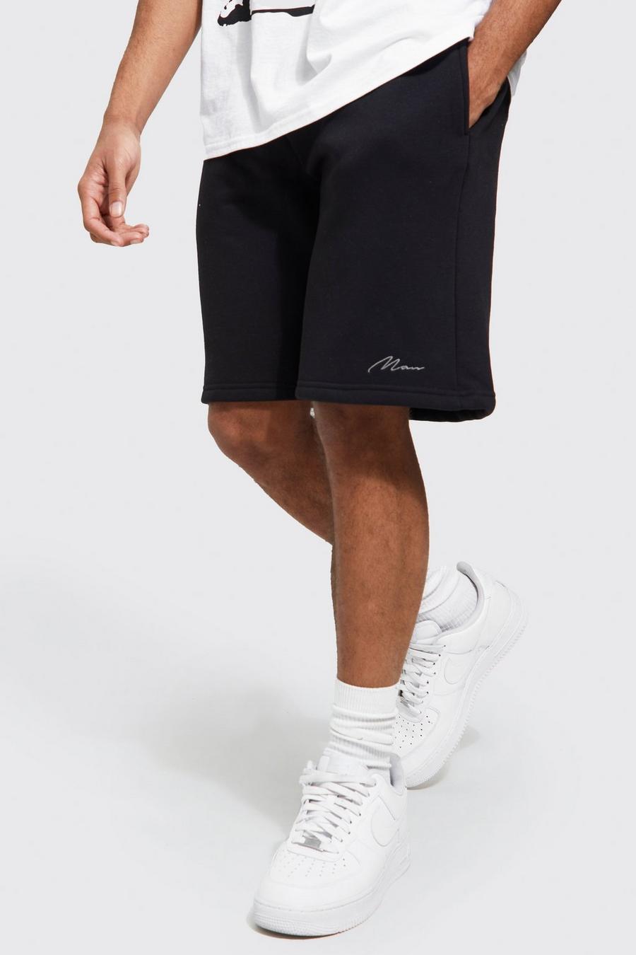 Black Man Signature Oversized Jersey Short