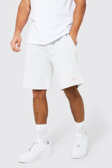 Man Signature Oversized Jersey Short grey marl