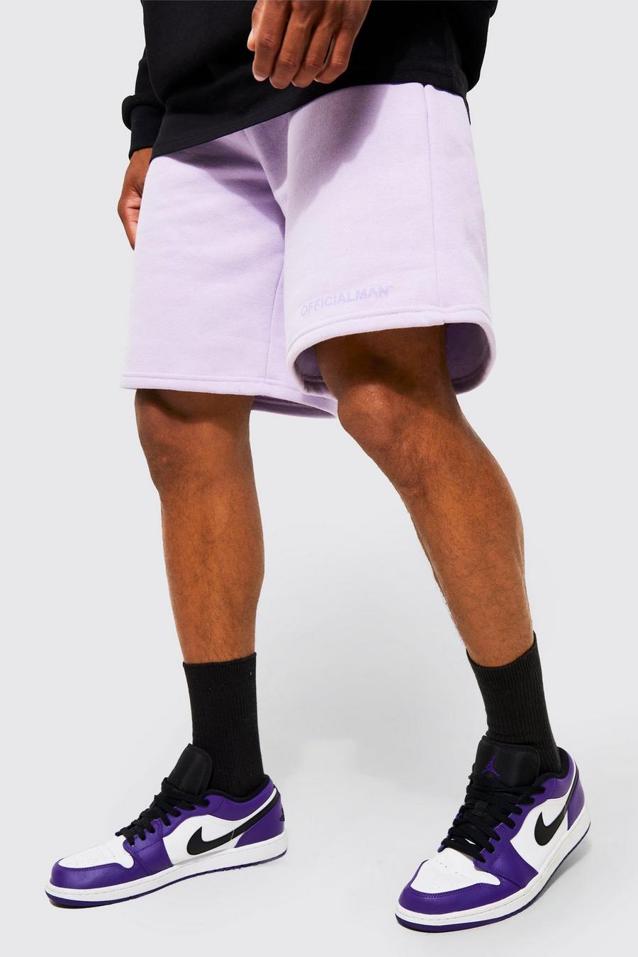 Lilac violet Official Man Loose Fit Jersey Short