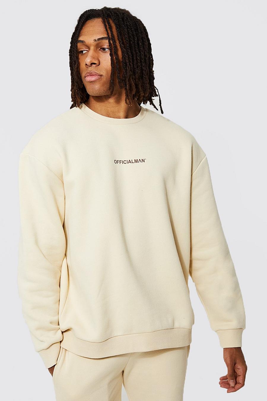 Sand beige Official Man Oversized Sweatshirt