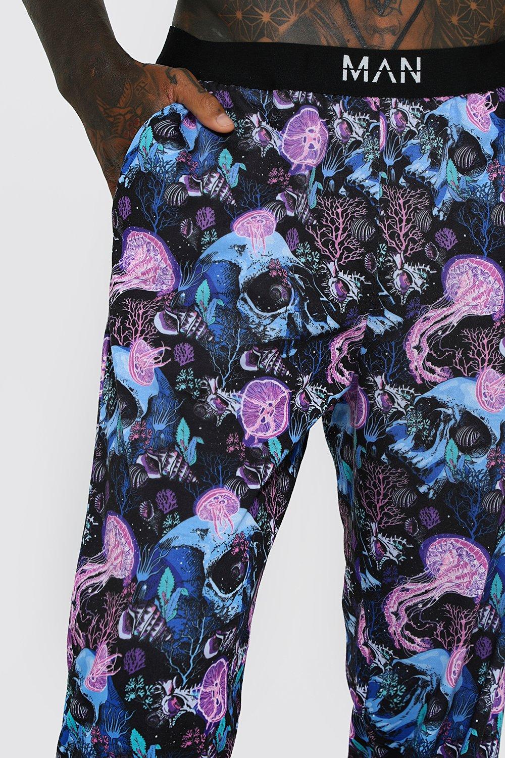 Mens skull lounge discount pants