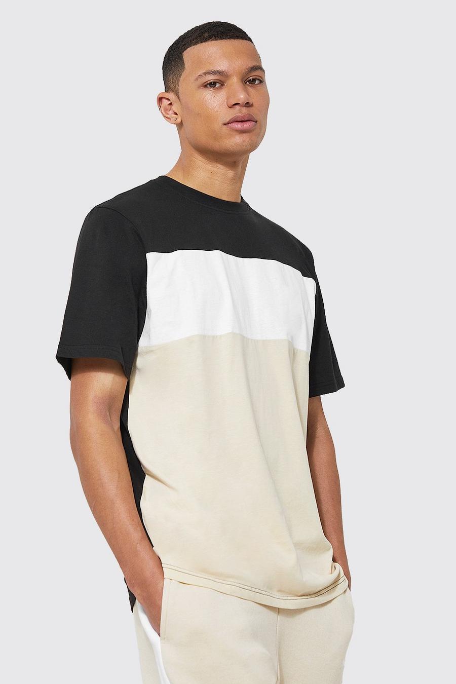 Sand Tall Colour Block T-shirt image number 1