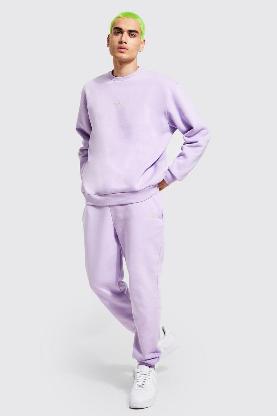 Lilac Oversized Offcl Sweatshirt Tracksuit image number 1
