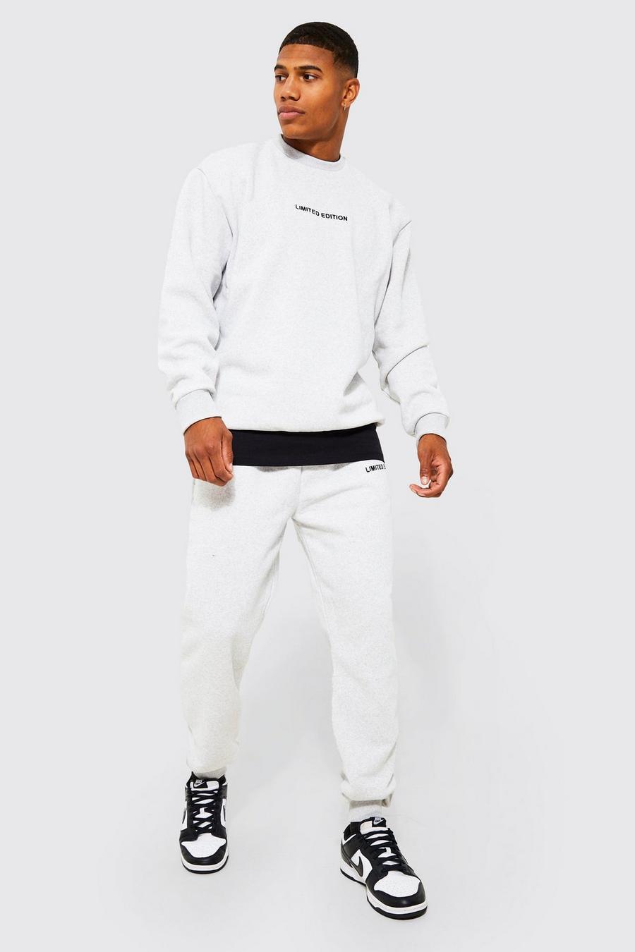 Oversize Limited Edt Sweatshirt-Trainingsanzug, Grey marl image number 1
