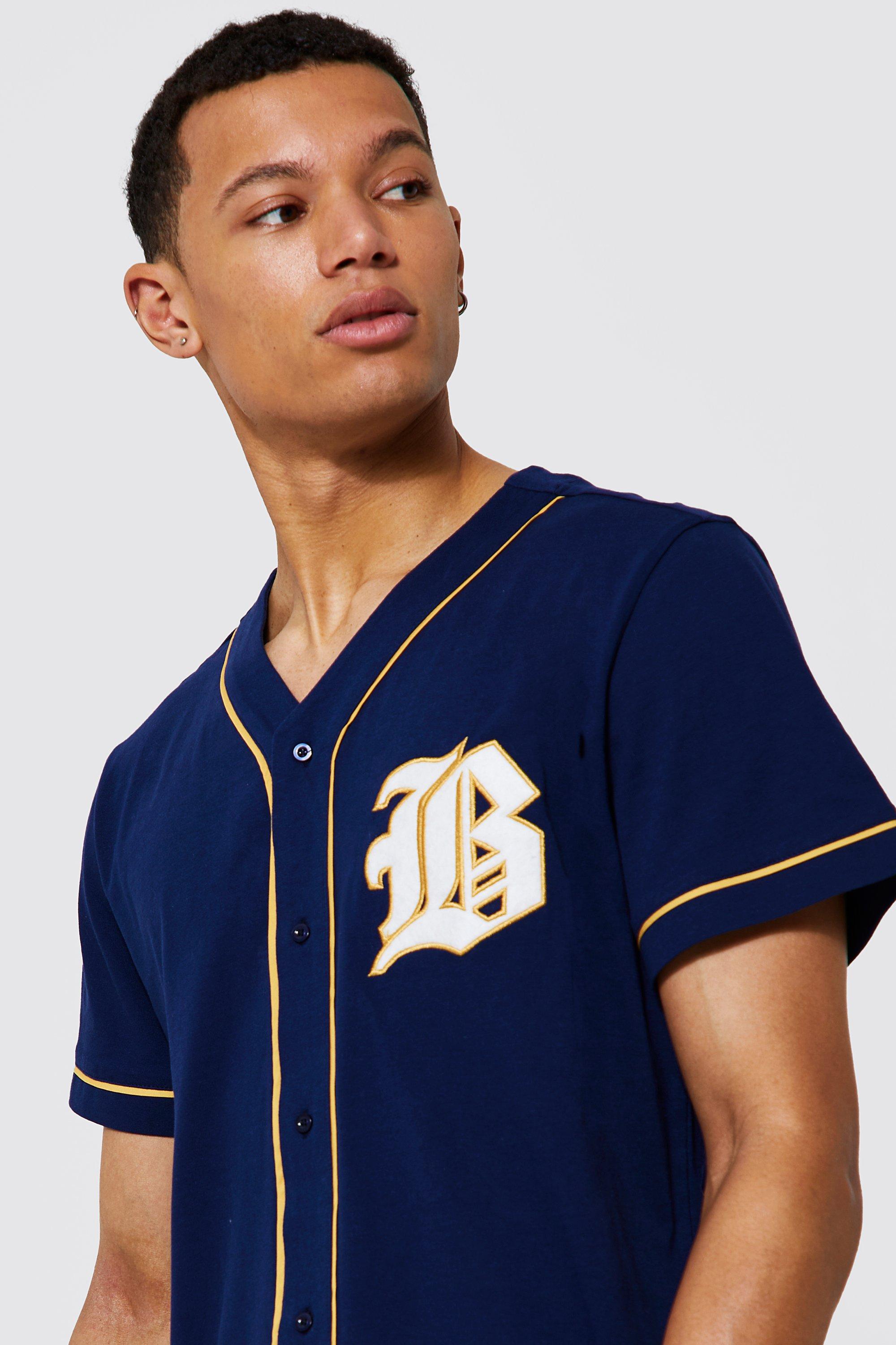 Tall Jersey Applique Baseball Shirt | boohoo