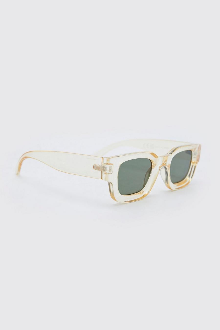 Yellow Plastic Chunky Classic Sunglasses