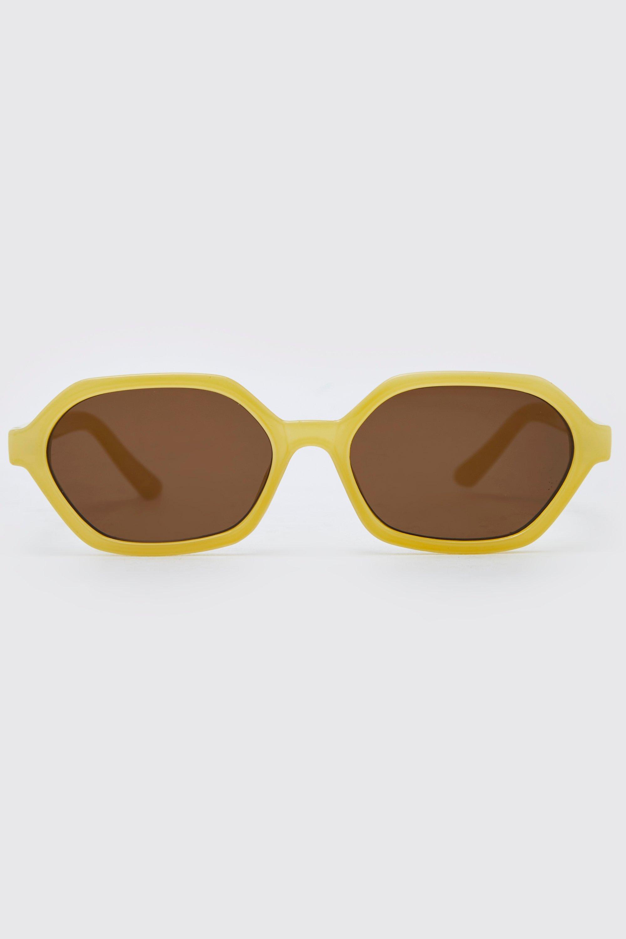 Plastic Hexagon Sunglasses boohoo NZ