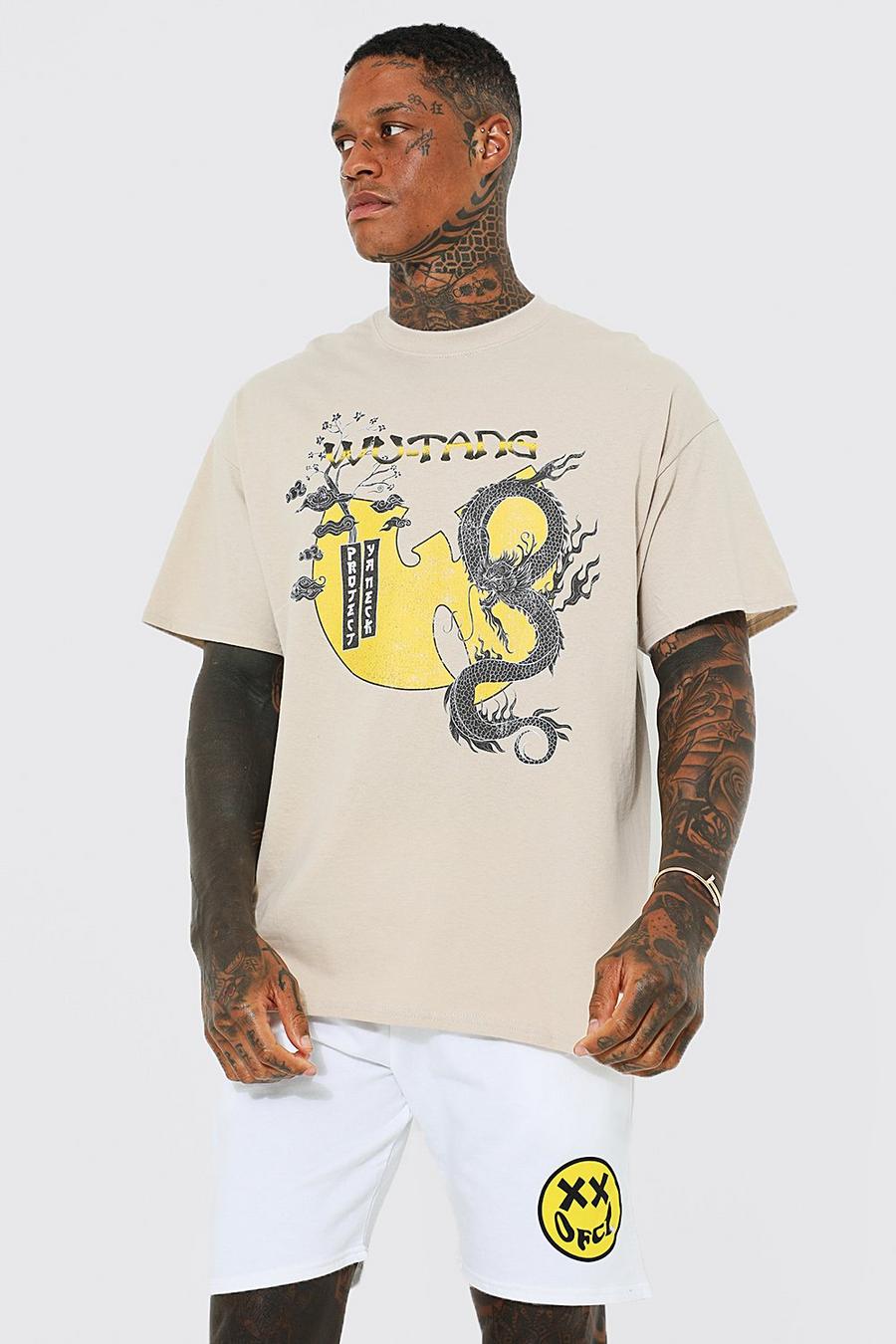 Sand Oversized Wu-tang License T-shirt image number 1