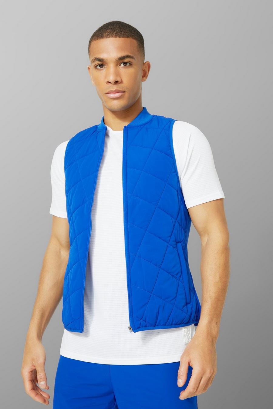 Blue bleu Man Active Quilted Body Warmer image number 1