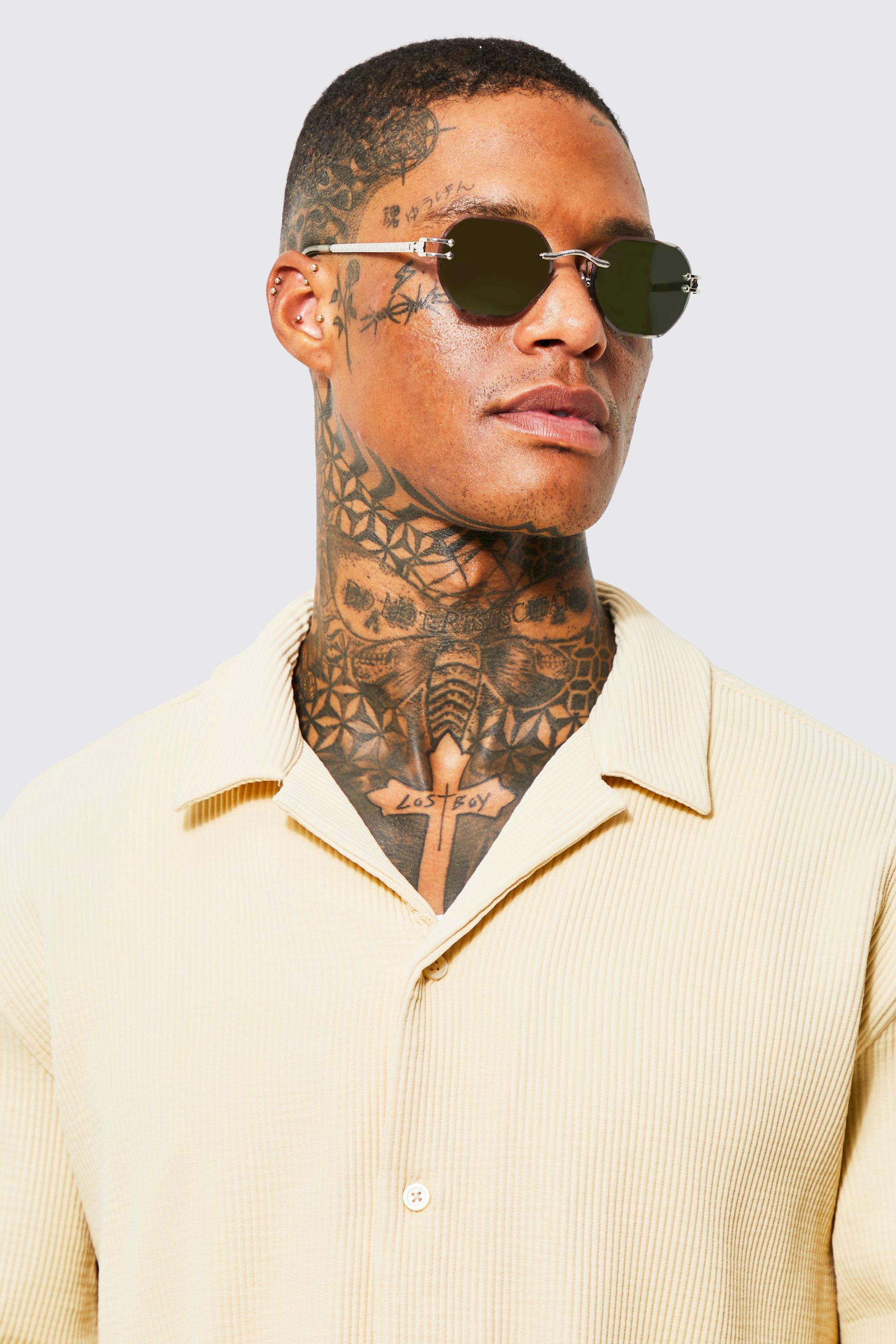 Hexagon store sunglasses men