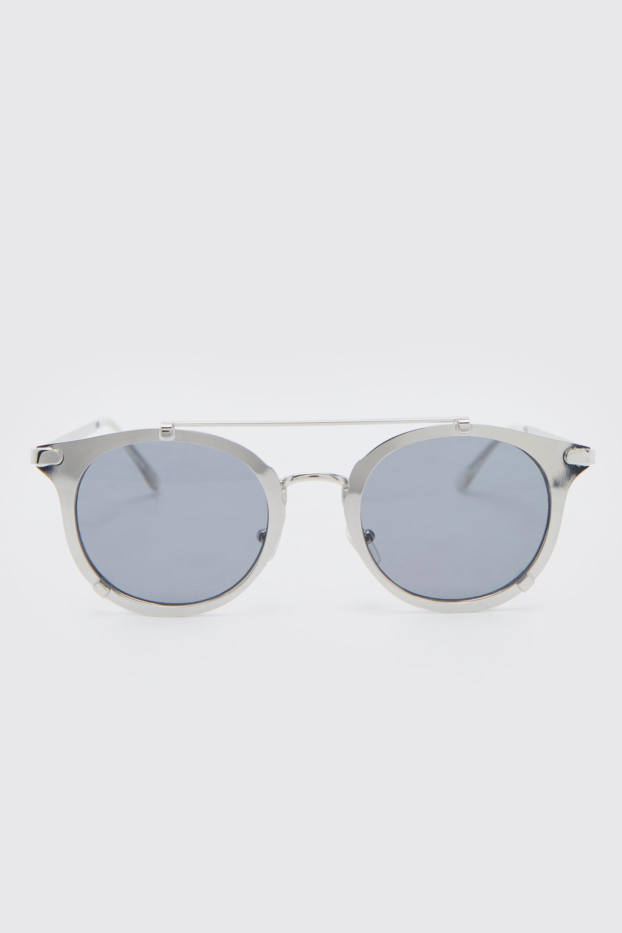Metal frame round lens sunglasses hotsell