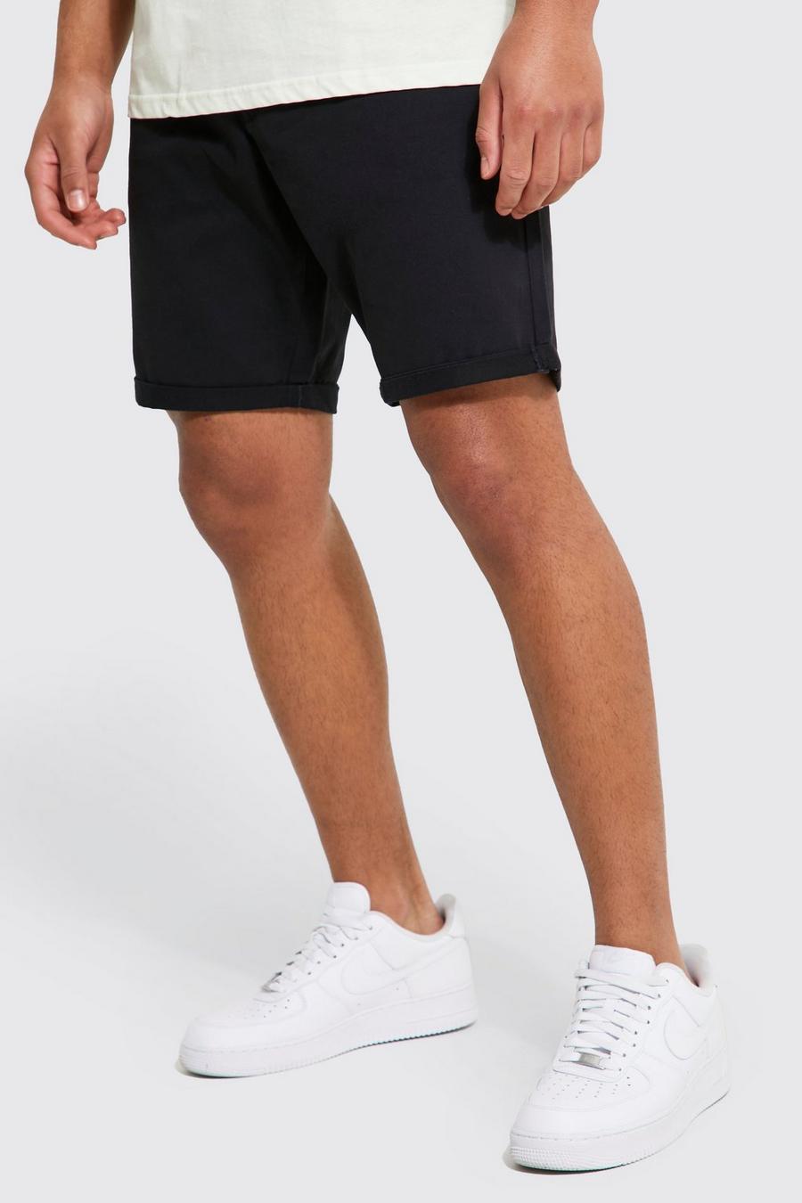 Tall Slim-Fit Chino-Shorts, Black image number 1