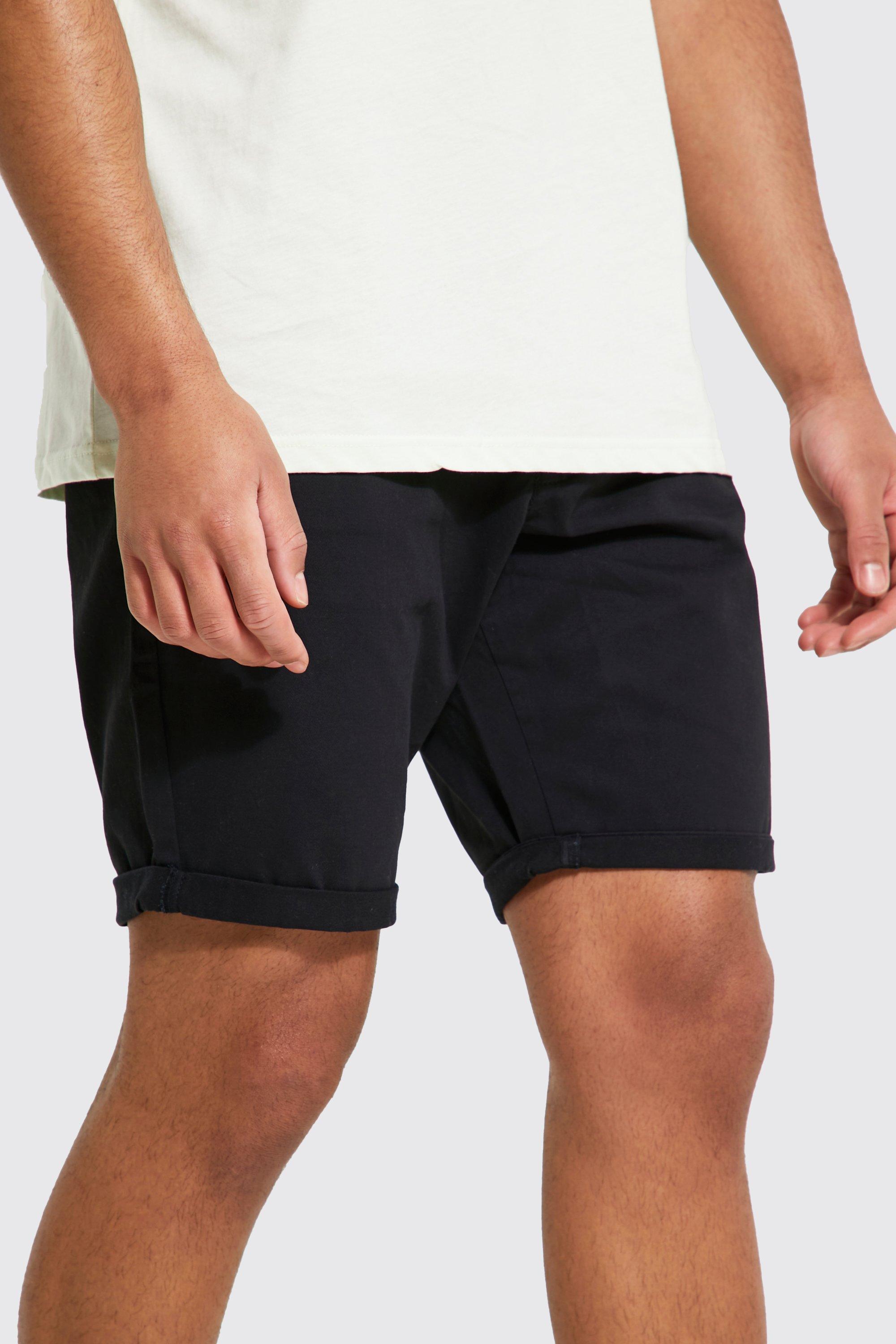 Black chino hot sale shorts