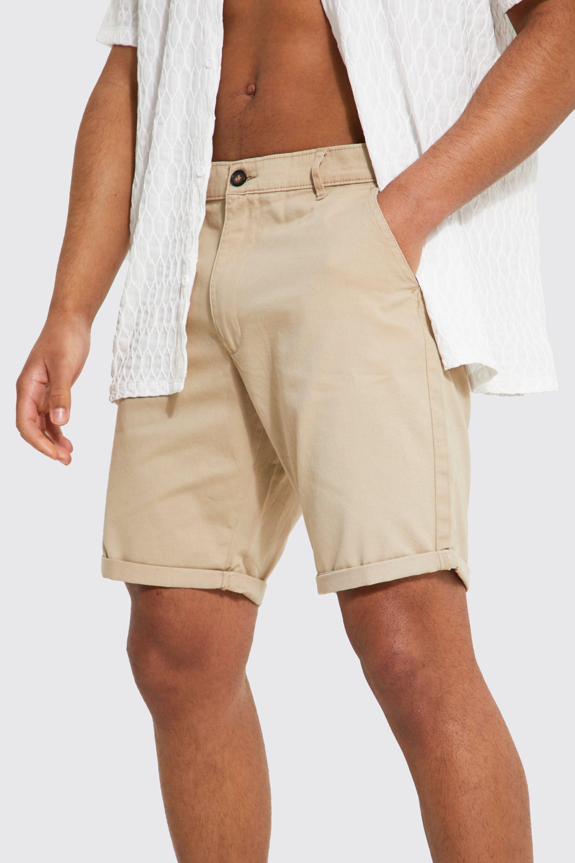 Slim chino cheap shorts mens