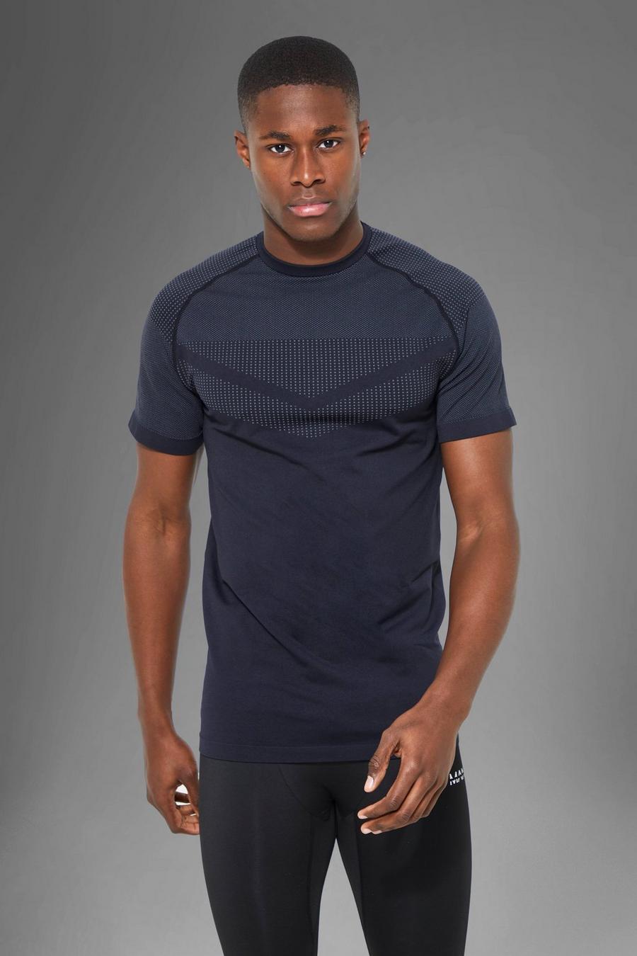 Black Man Active Seamless Raglan T-shirt