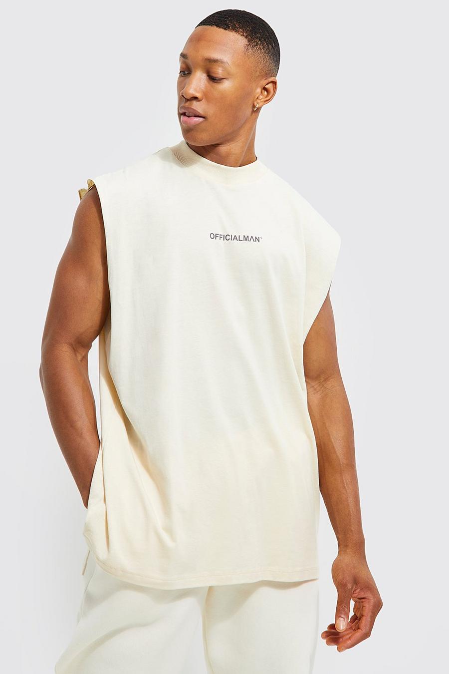 Official Man Oversized Extended Neck Tank | boohoo