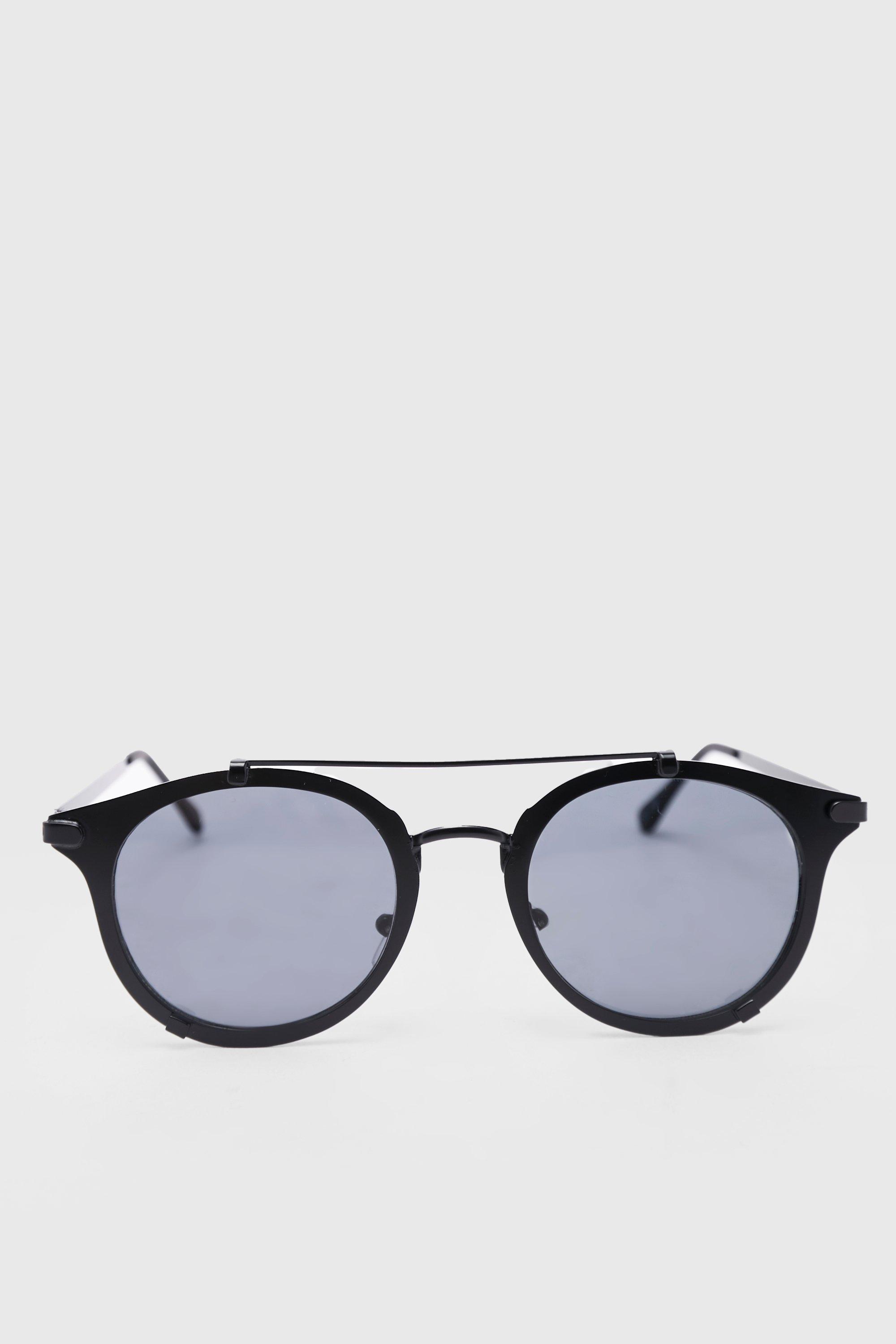 Metal frame outlet round sunglasses