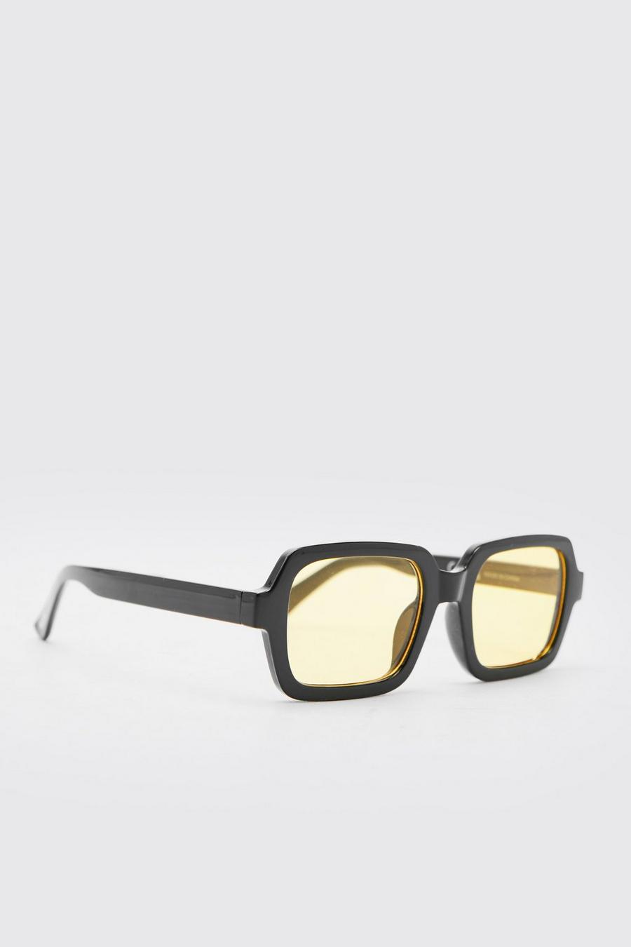 Men's Plastic Square Sunglasses | Boohoo UK