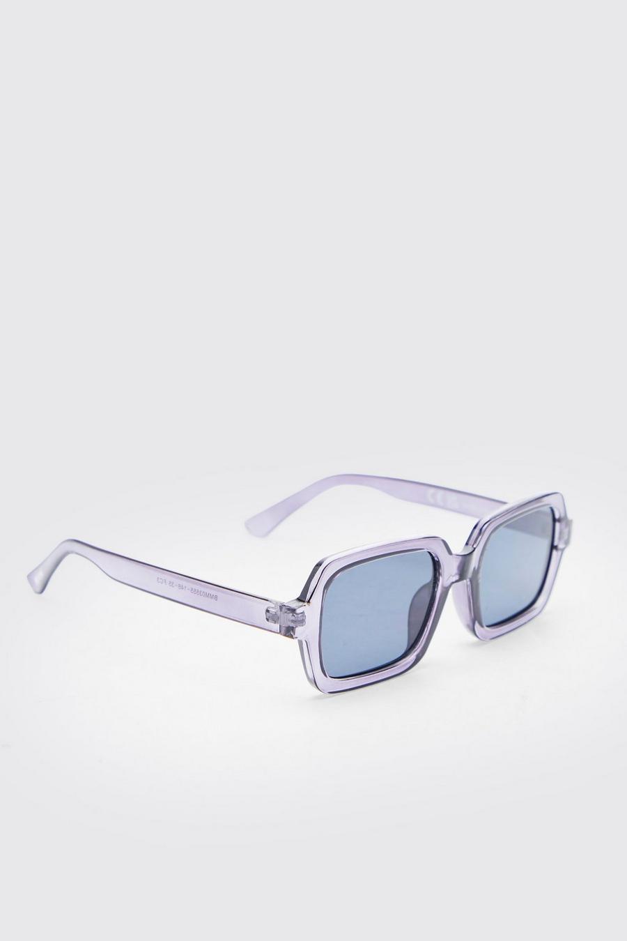 Navy marineblau Plastic Square Sunglasses