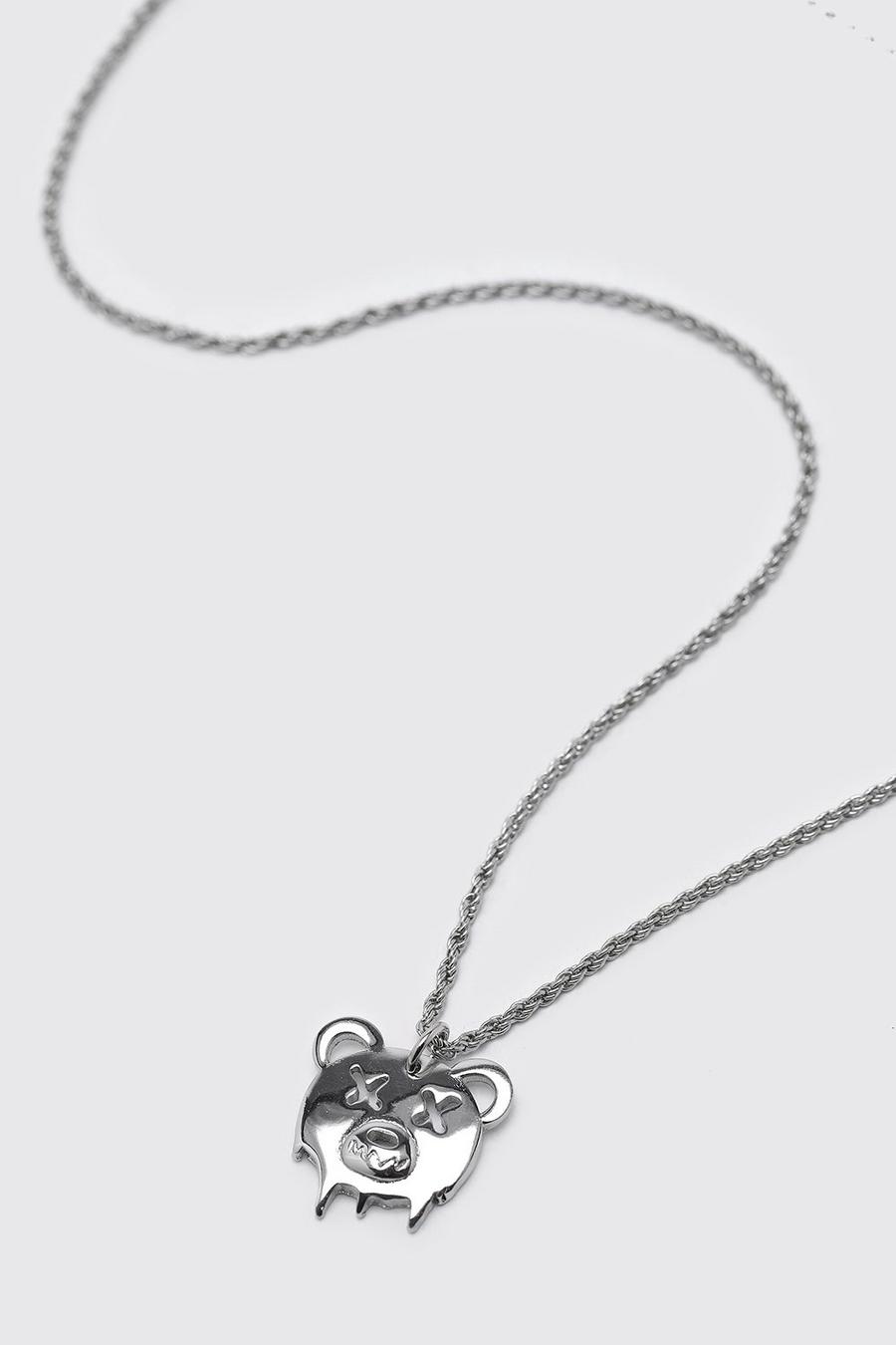 Silver Druipende Ted Ketting image number 1