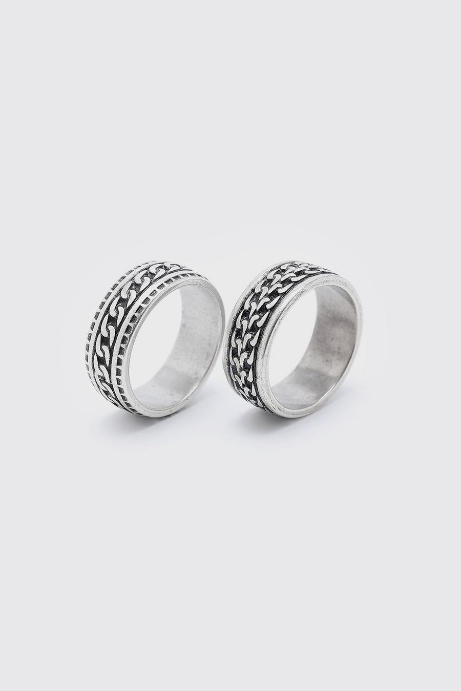 Multi 2 Pack Chain Detail Rings image number 1