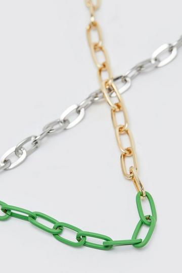 Contrast Chain Necklace multi