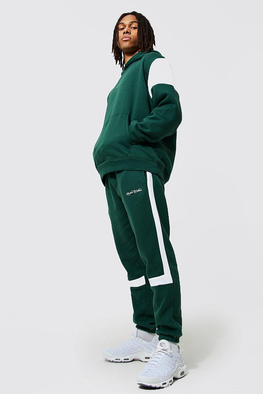 Green Oversized Limited Ed Colour Block Tracksuit image number 1