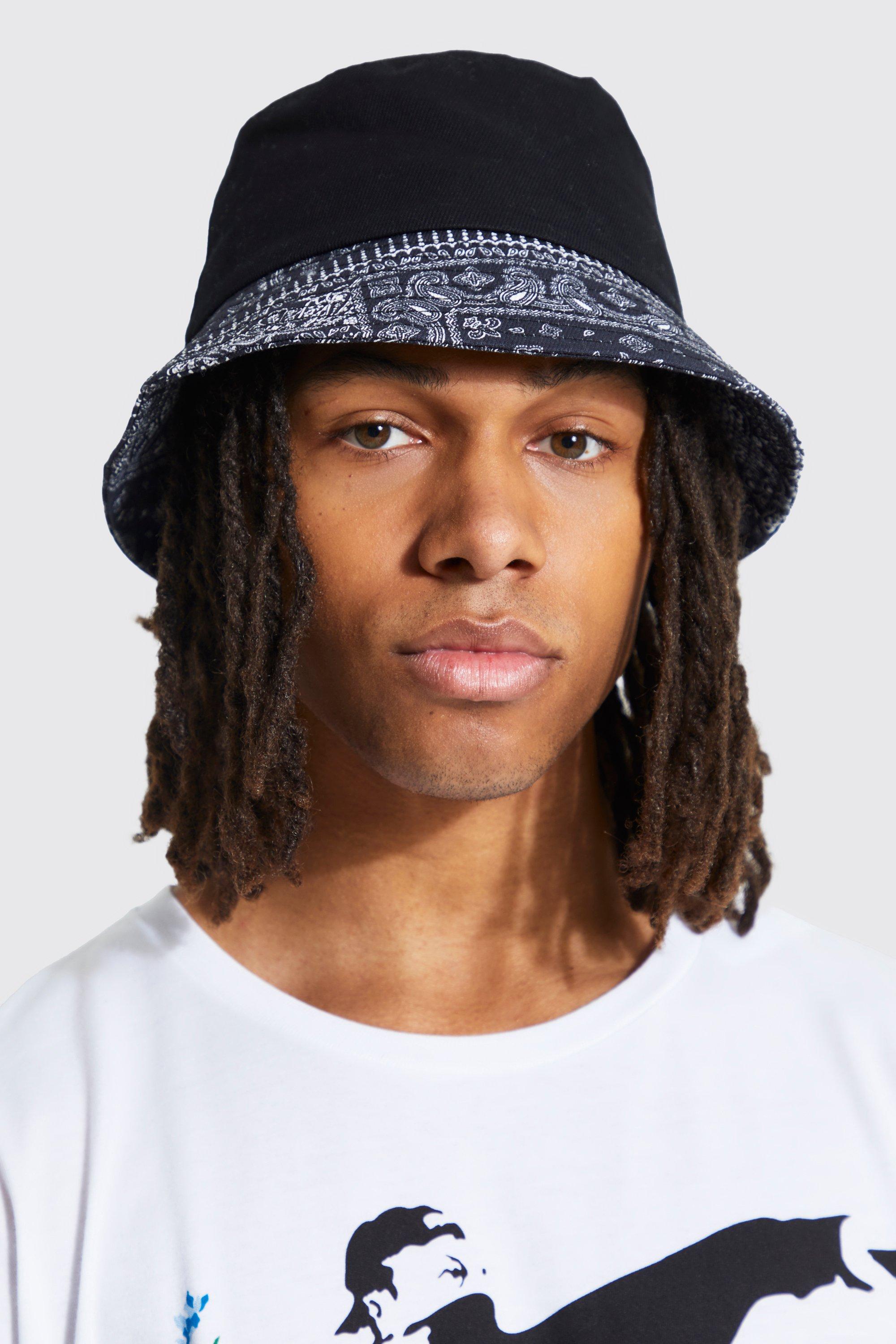 Black bandana bucket hat online