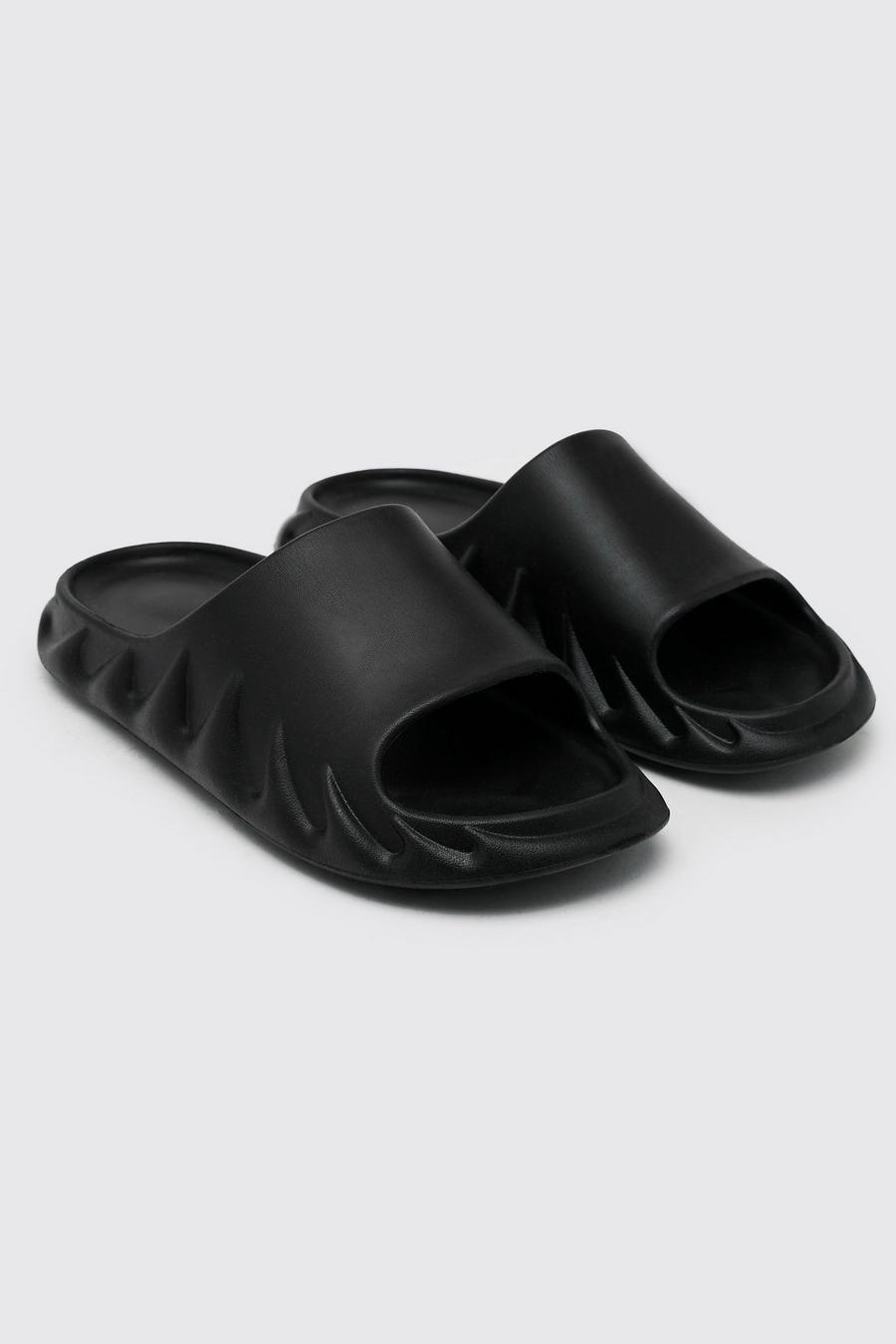 Black noir Stevige Slippers