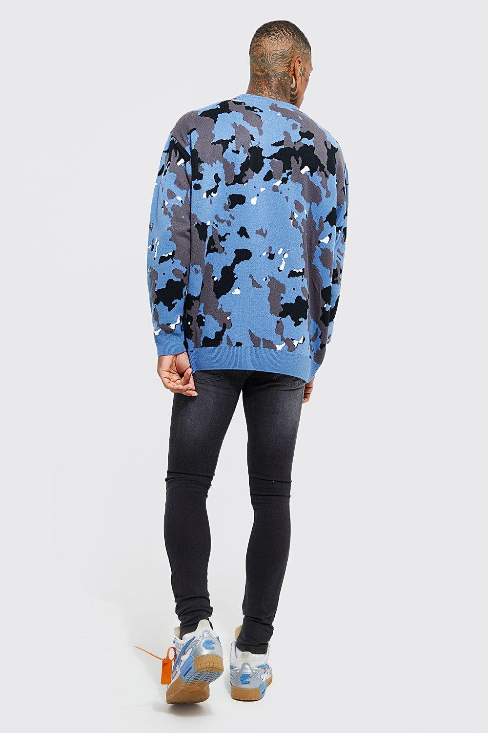 Oversized Camo Knitted Jumper
