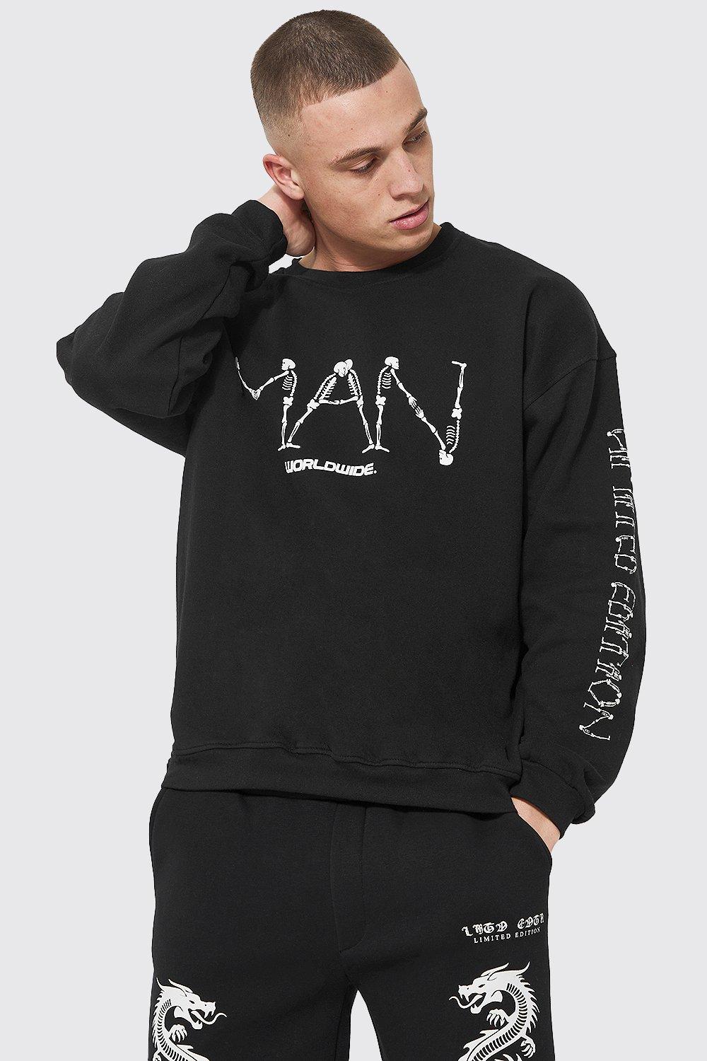 Men's Oversized Sweatshirts | Men's Oversized Plain Sweatshirts | Boohoo UK